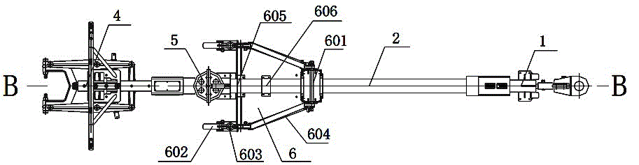 Three-section crawler telescoping airplane traction device