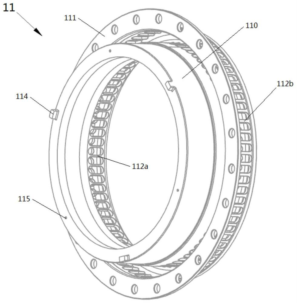 Bearing and bearing outer ring integrated structure