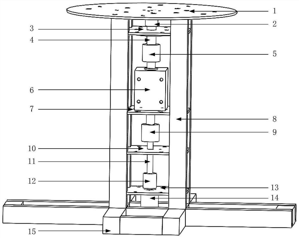 Aircraft rotational inertia measuring platform and identification method