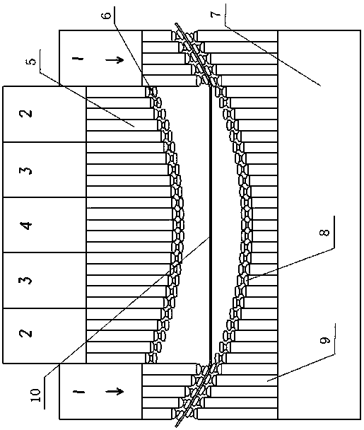 Plate multipoint divisional forming method and divisional pressing type multipoint forming device