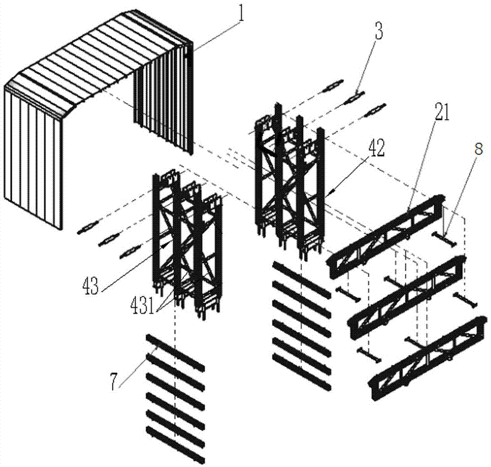 Movable formwork system and construction method thereof