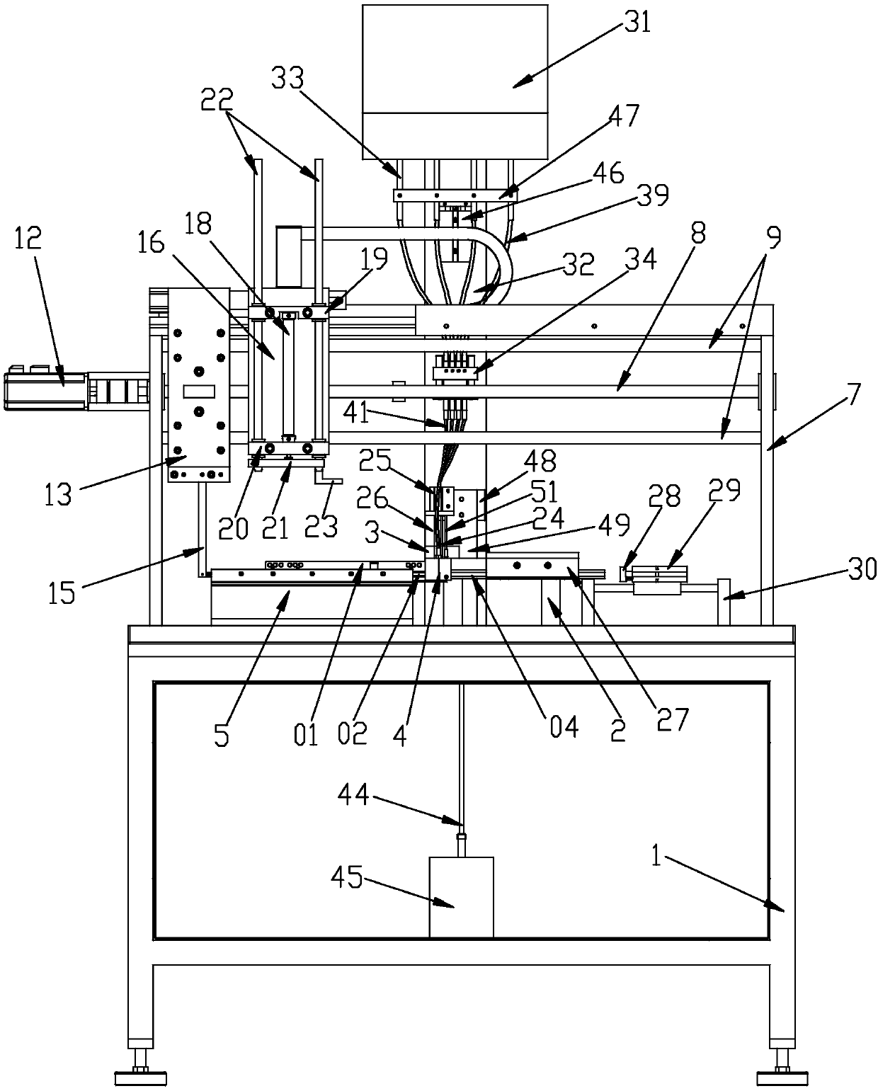 Automatic assembling machine for slide rail