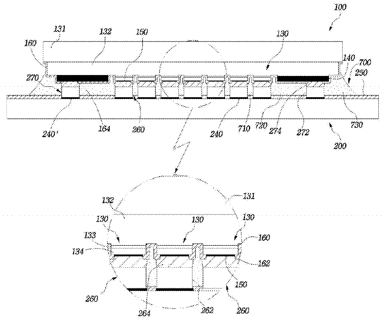 Micro-led module and method for fabricating the same