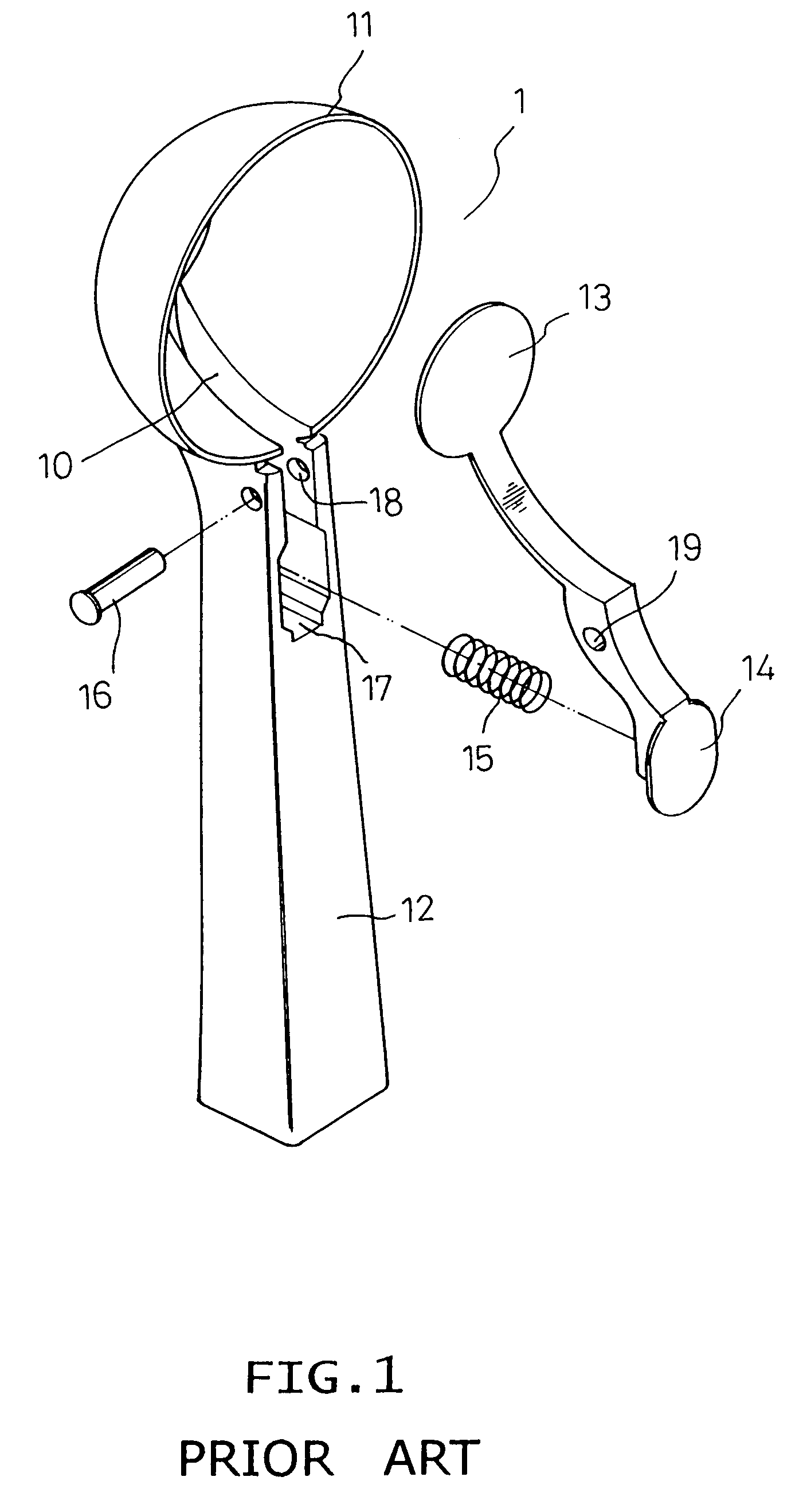 One-piece ice cream scoop