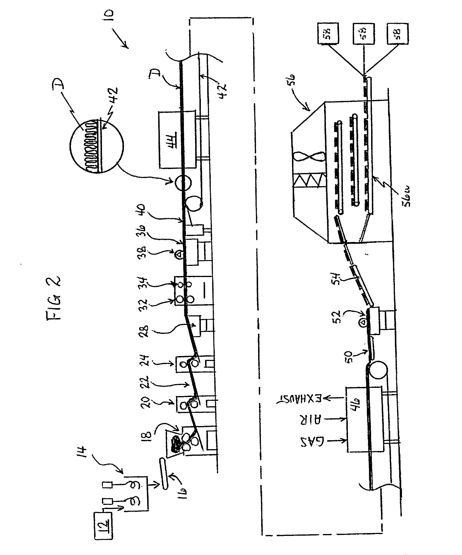 Breadcrumb processing line and method