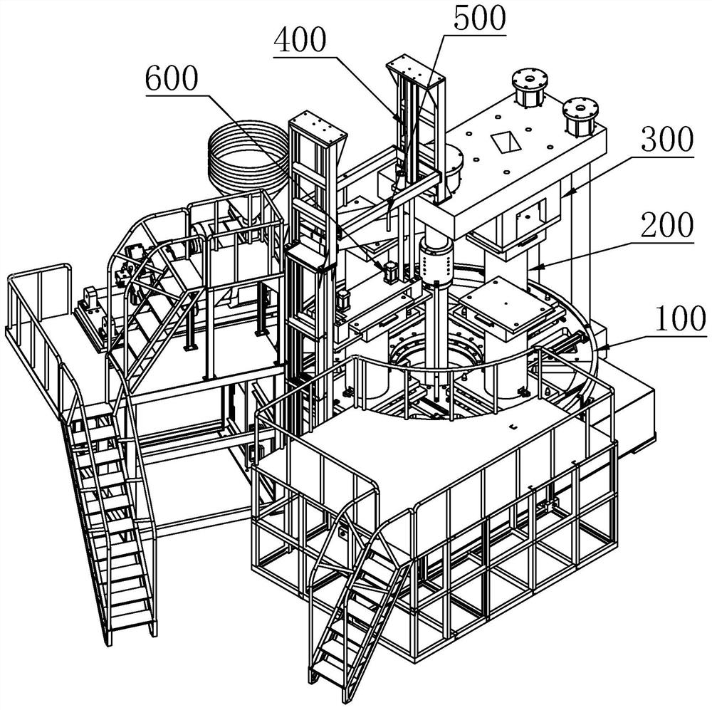 Rotary road cone molding equipment