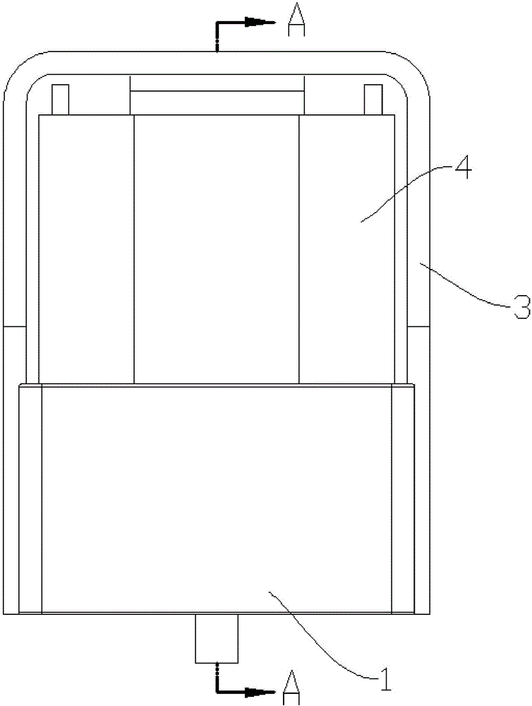 Moving iron unit provided with E-shaped armature and receiver comprising moving iron unit