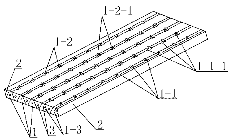 Dry preparation process of fibre reinforced composite tetrahedral lattice batten board
