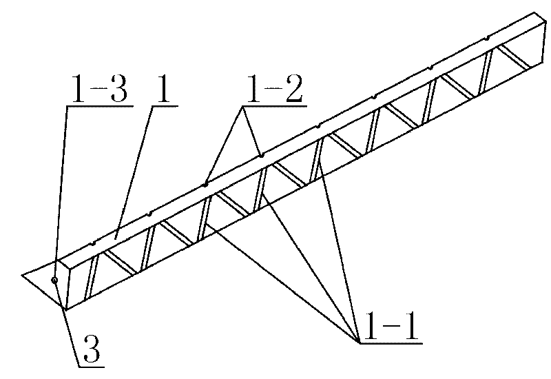 Dry preparation process of fibre reinforced composite tetrahedral lattice batten board