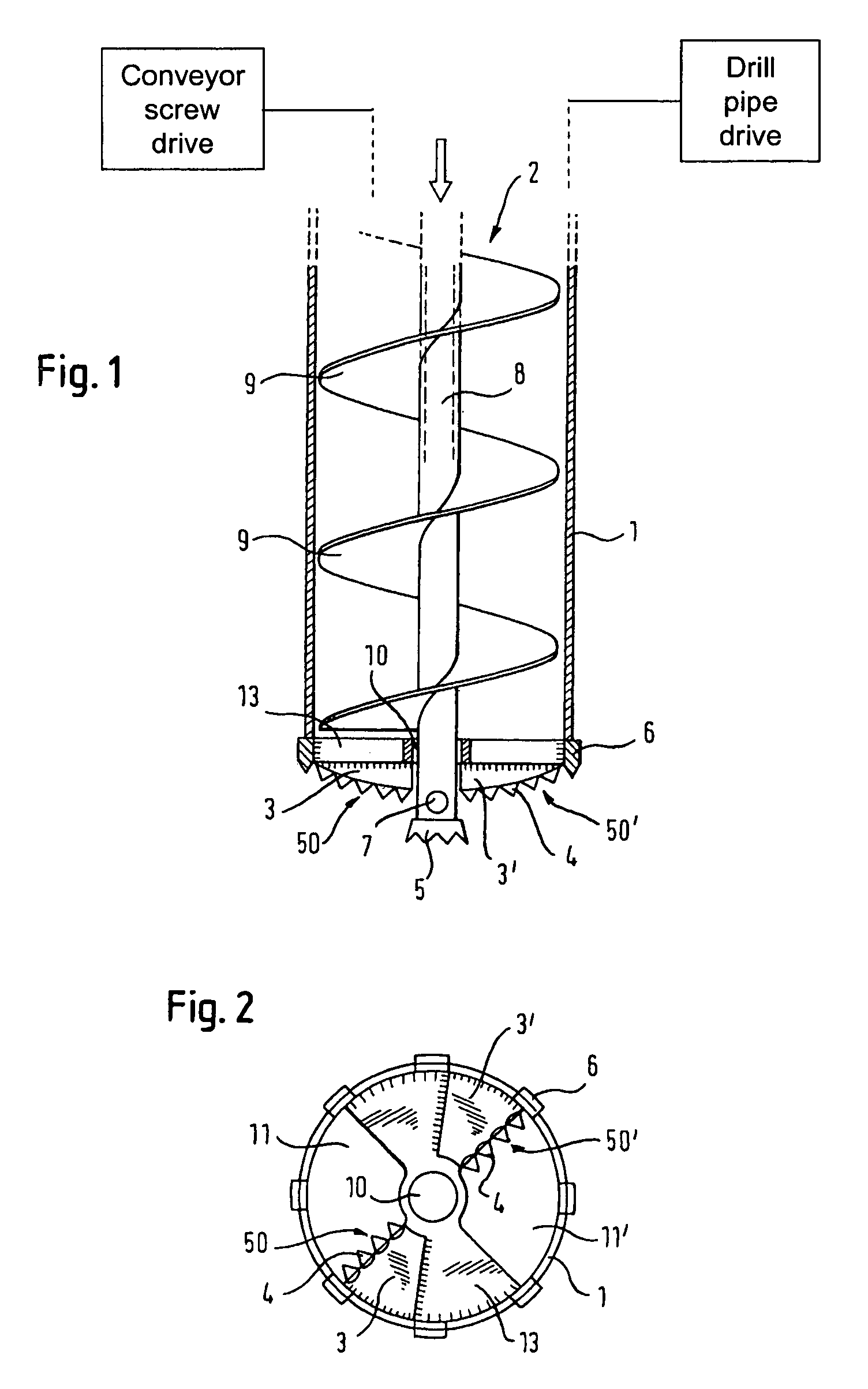 Method and device for producing a borehole in the soil