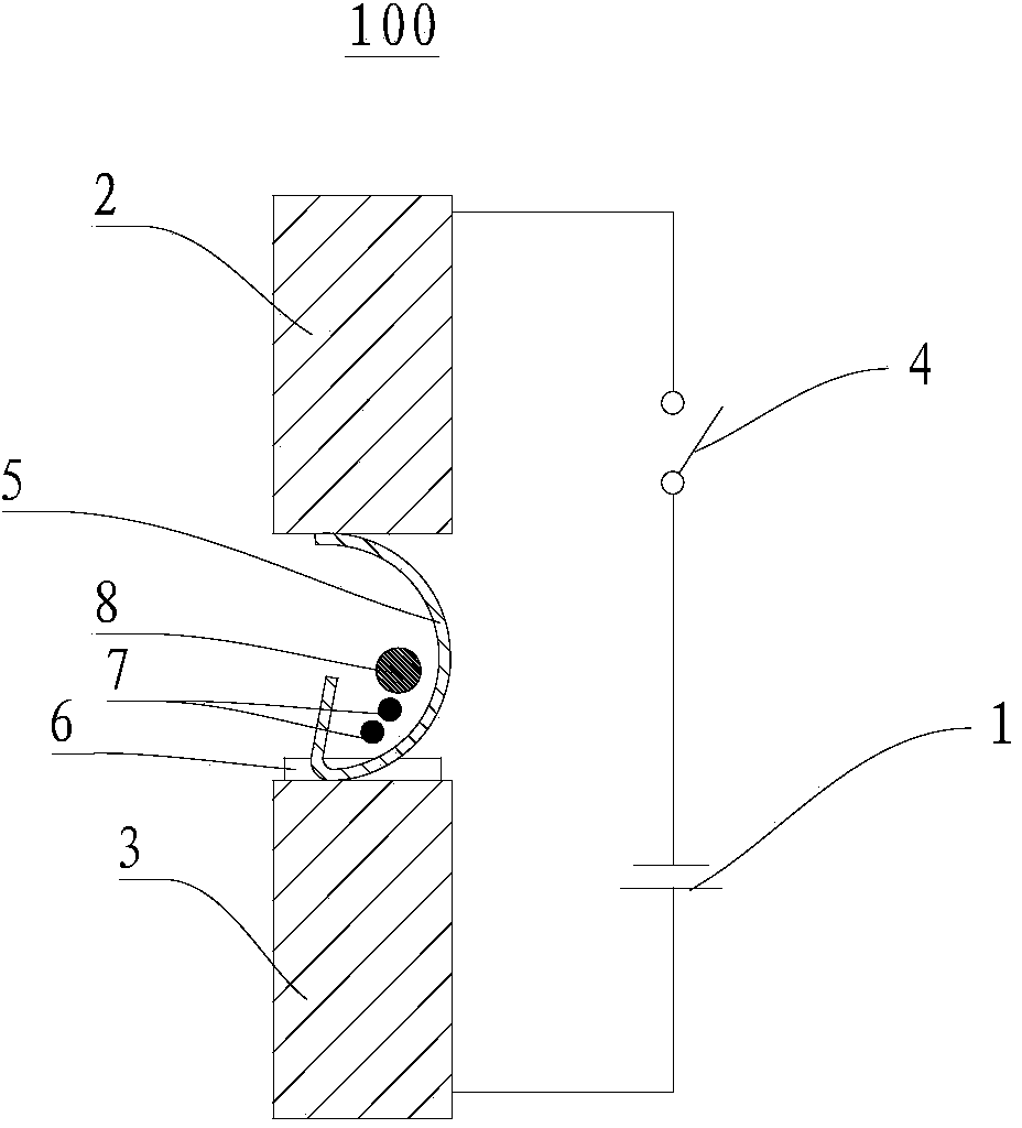 Lead connection device and connection method