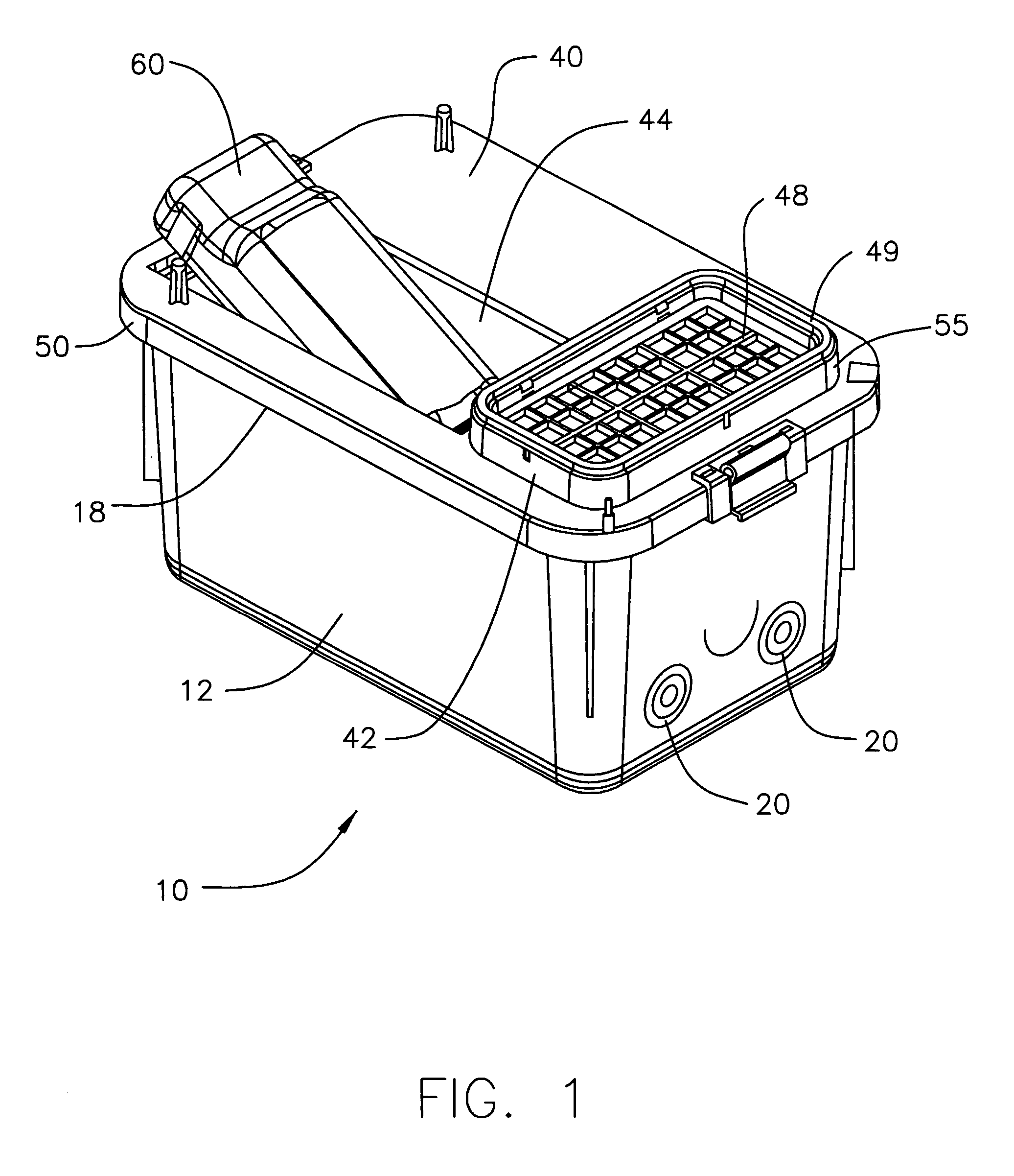 Ventilated animal cage assembly