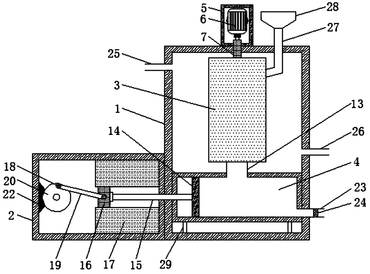 Novel squeezing device for tea oil processing