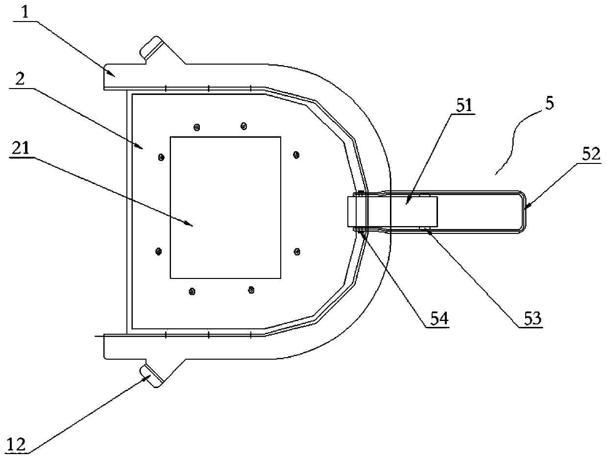 Material receiving ring device of color sorter discharge hopper