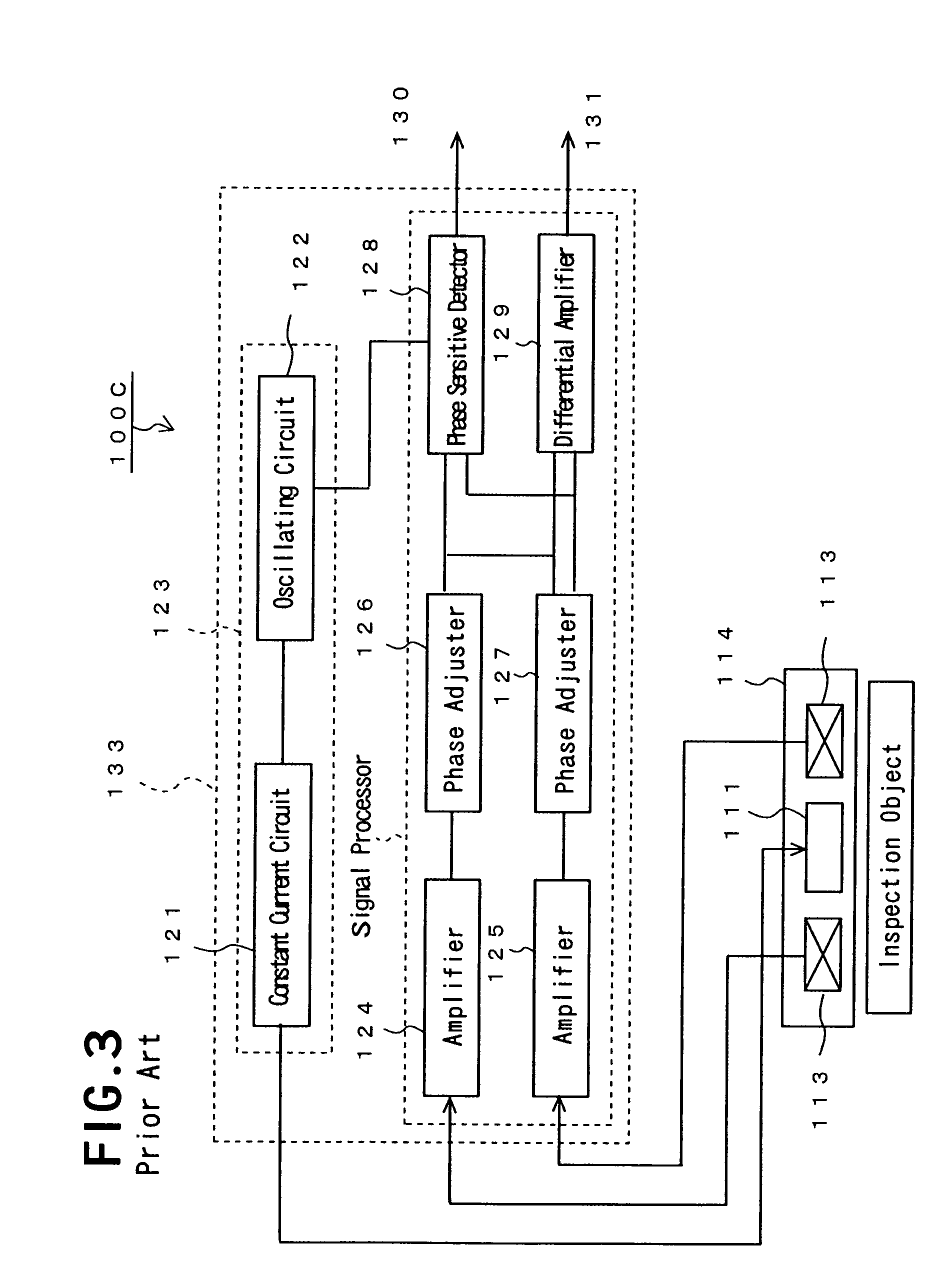 Electromagnetic induction type inspection device and method