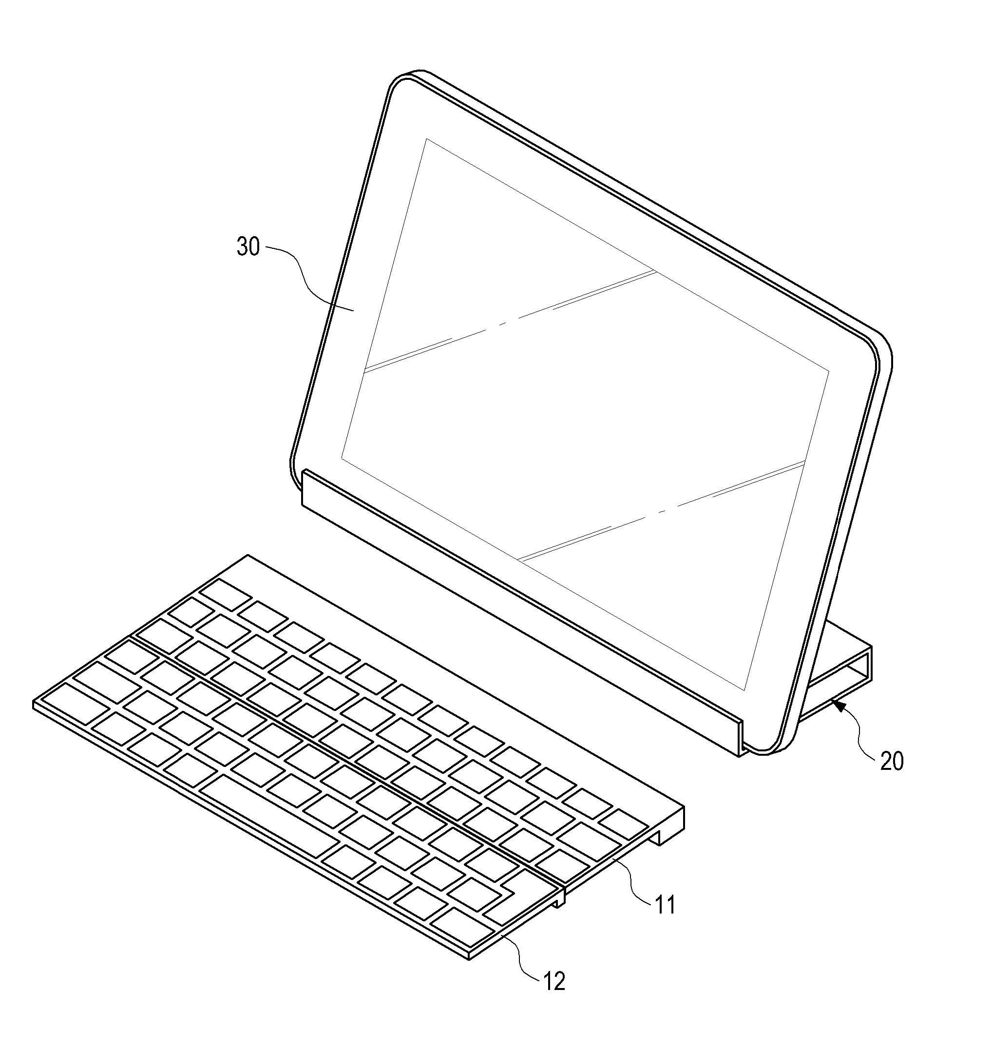Keyboard unit with cradling function