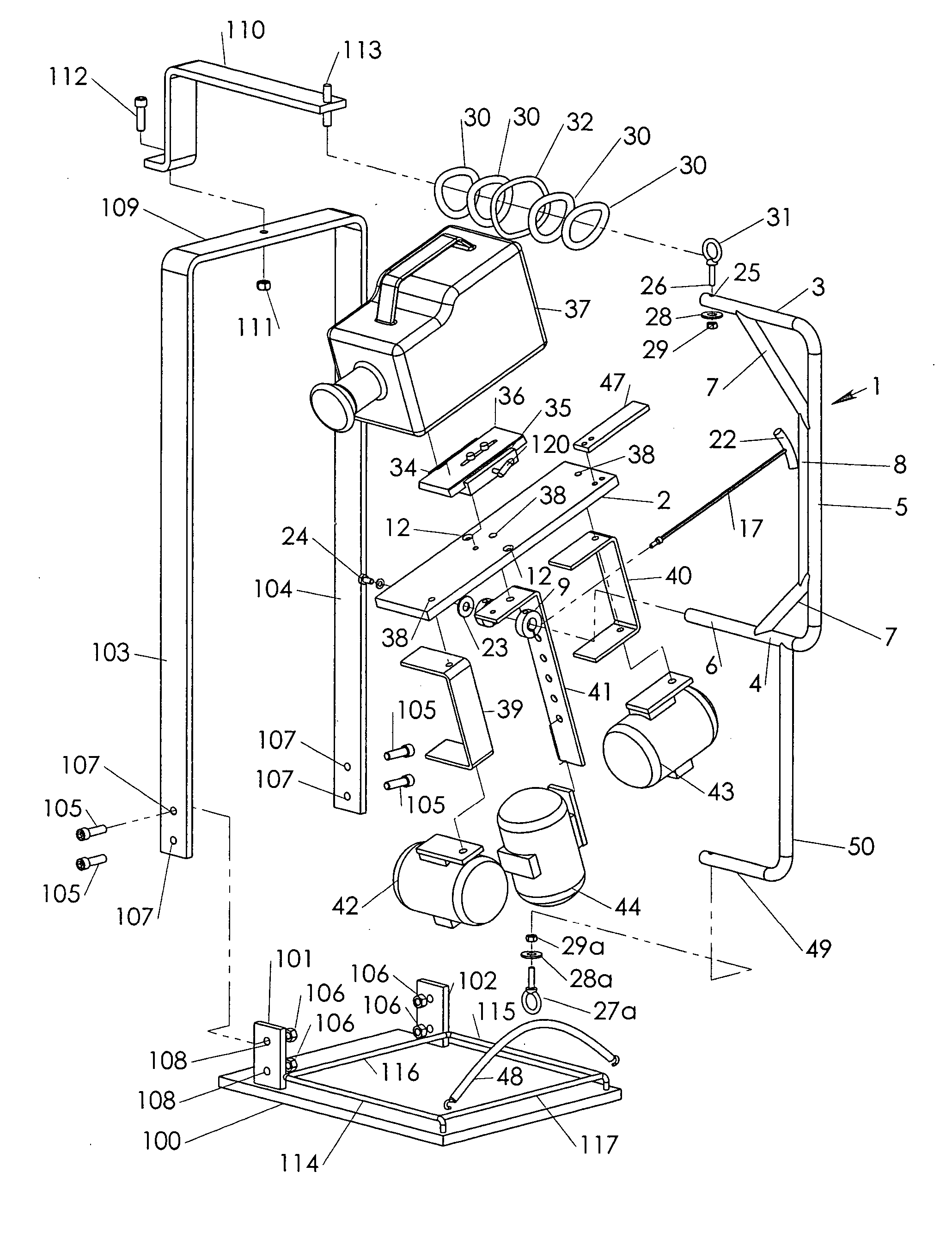 Frame assembly for supporting a camera