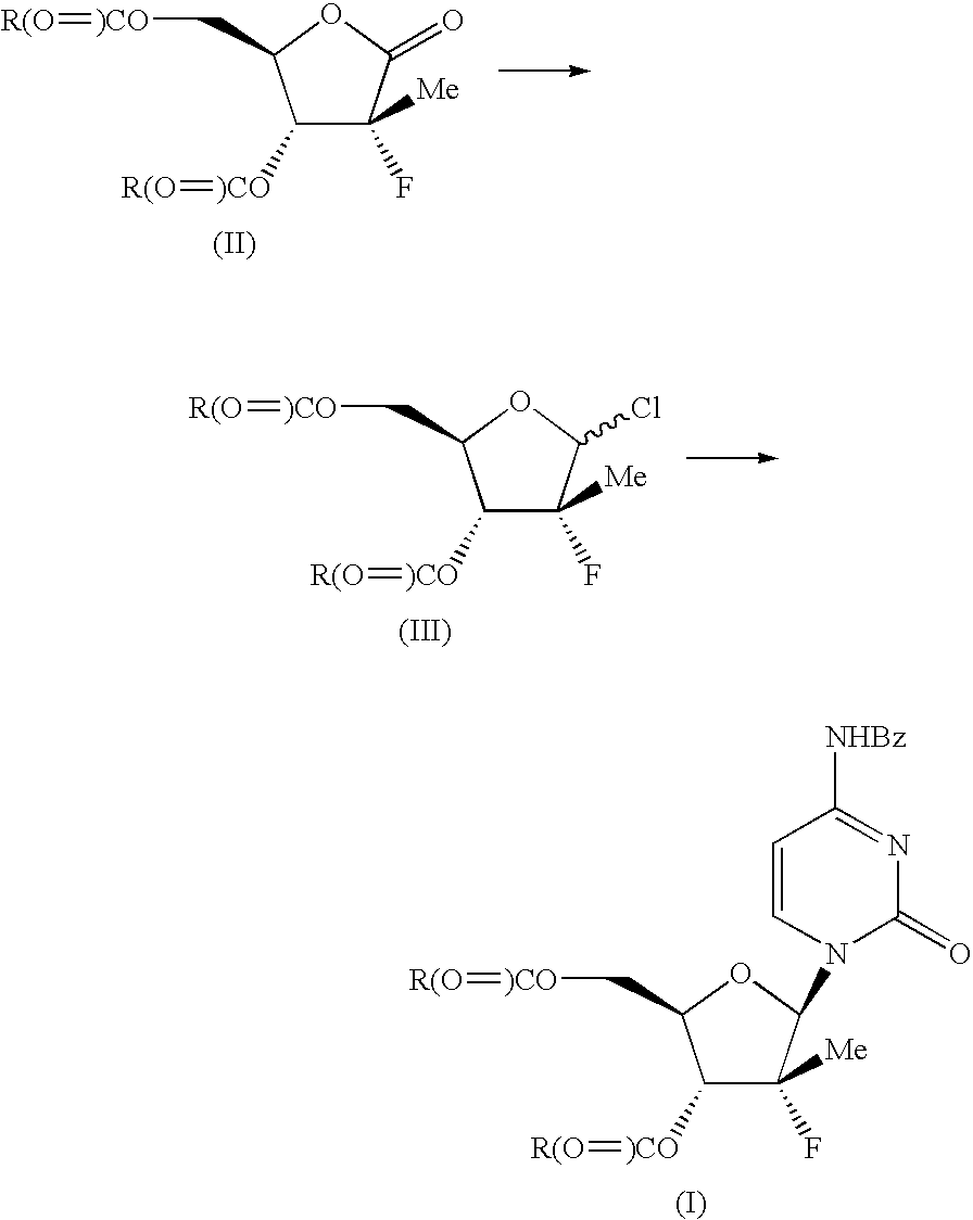Preparation of nucleosides ribofuranosyl pyrimidines