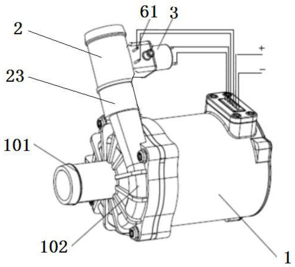 An electronic water pump capable of automatic gas detection and exhaust