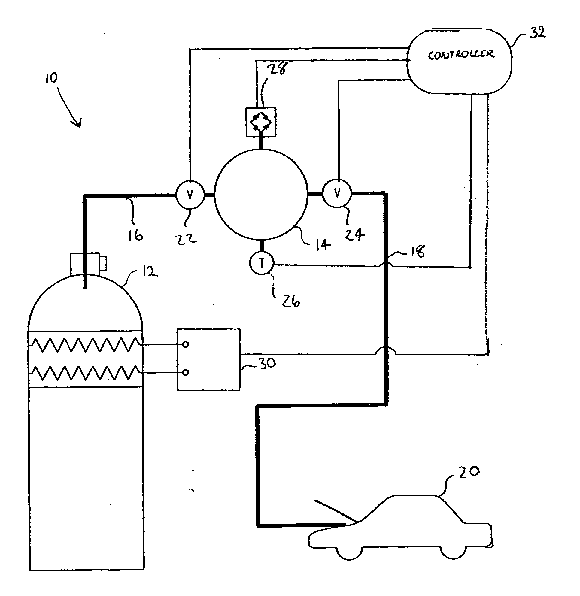 System for refrigerant charging with constant volume tank