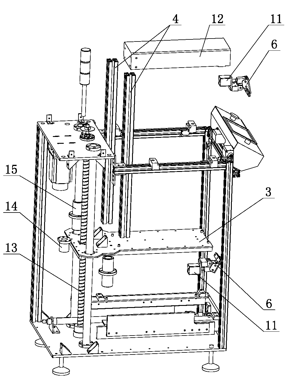 Turnover box lifter for board feeding mechanism