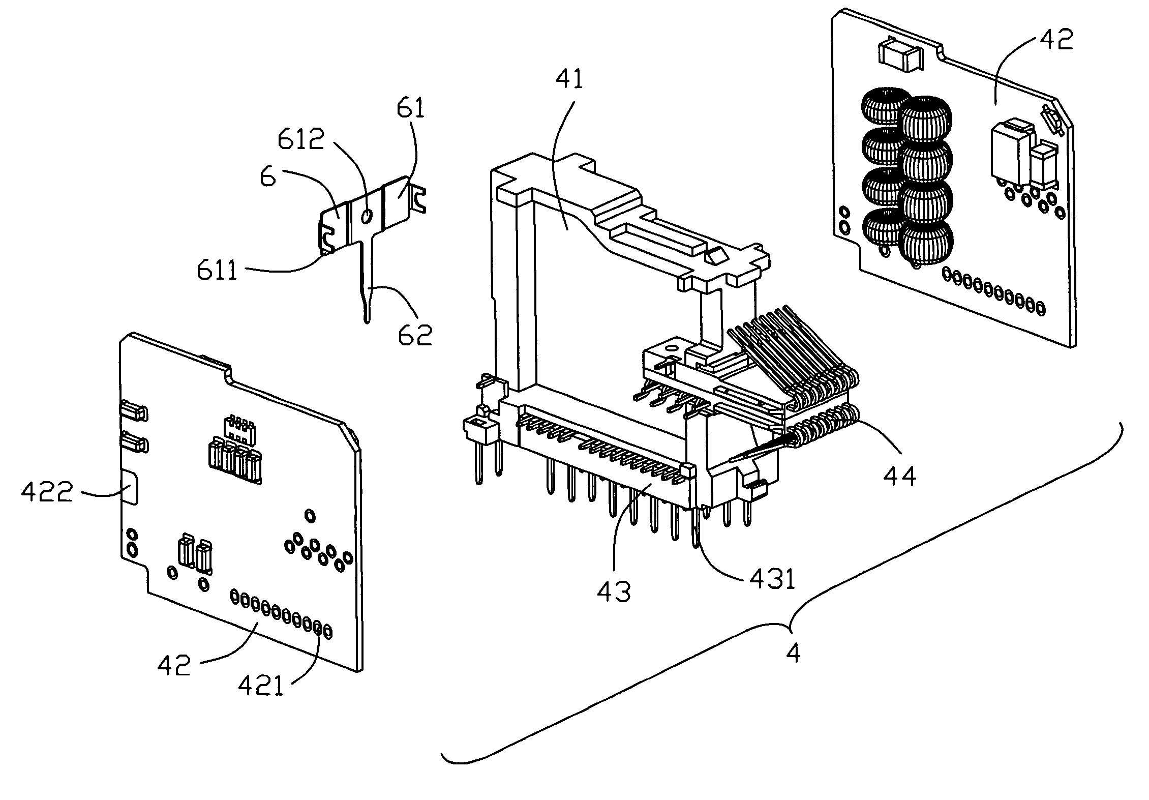 Electrical connector having improved grounding member