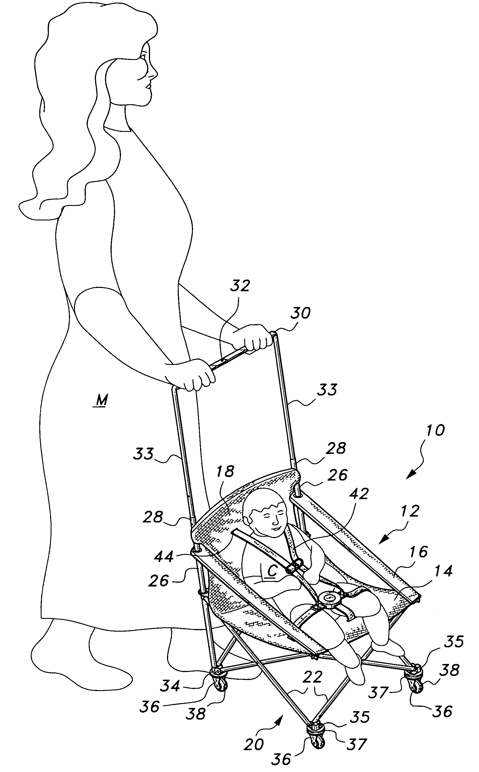 Collapsible stroller