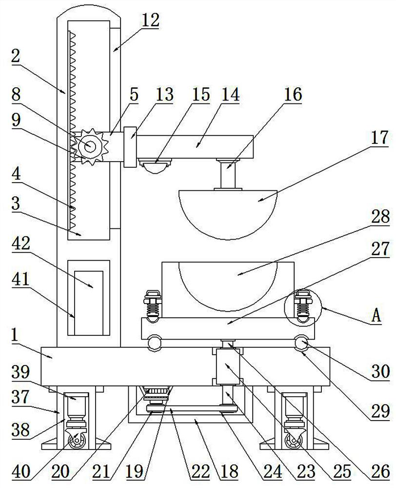 Grinding device for vitamin C sodium phosphate