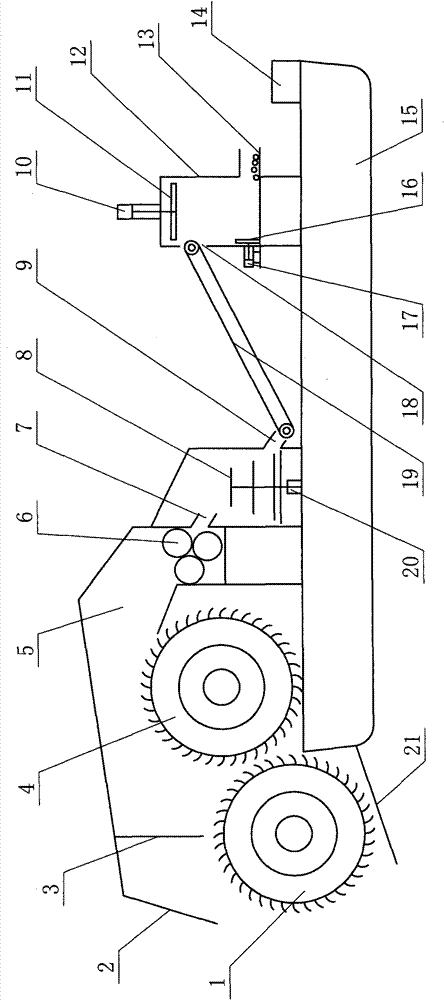 Water hyacinth combined salvage processing device