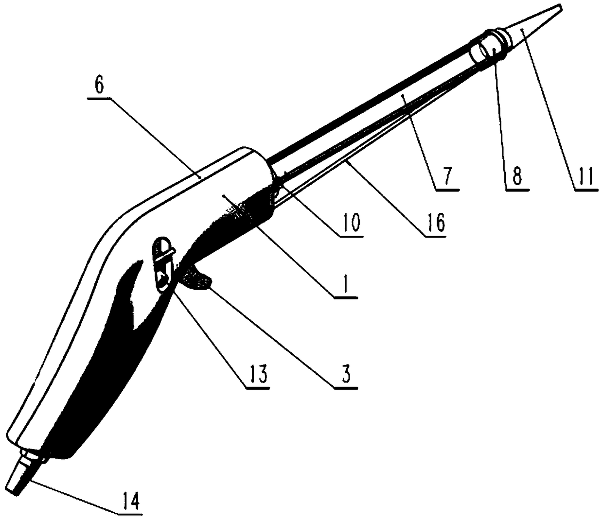 Setting method of elastic thread in ejector type ligation device and elastic thread ligation device