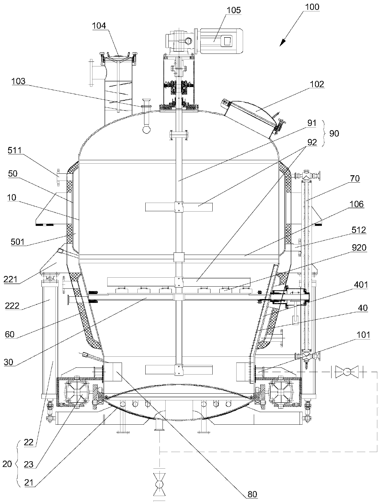 Dynamic extraction tank and extraction method thereof