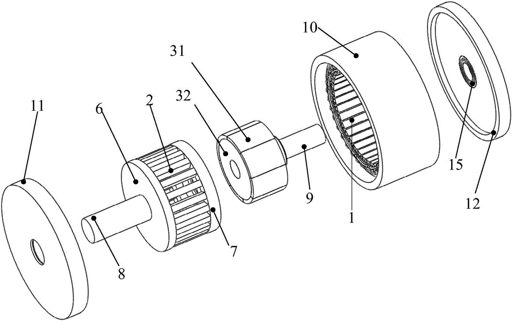 Low-speed and high-torque motor with magnetic gear