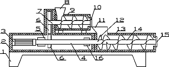 A screw extruder with pre-compression function