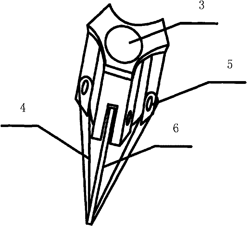 Flapper pile tip of sinking pipe cast-in-place pile and use method thereof