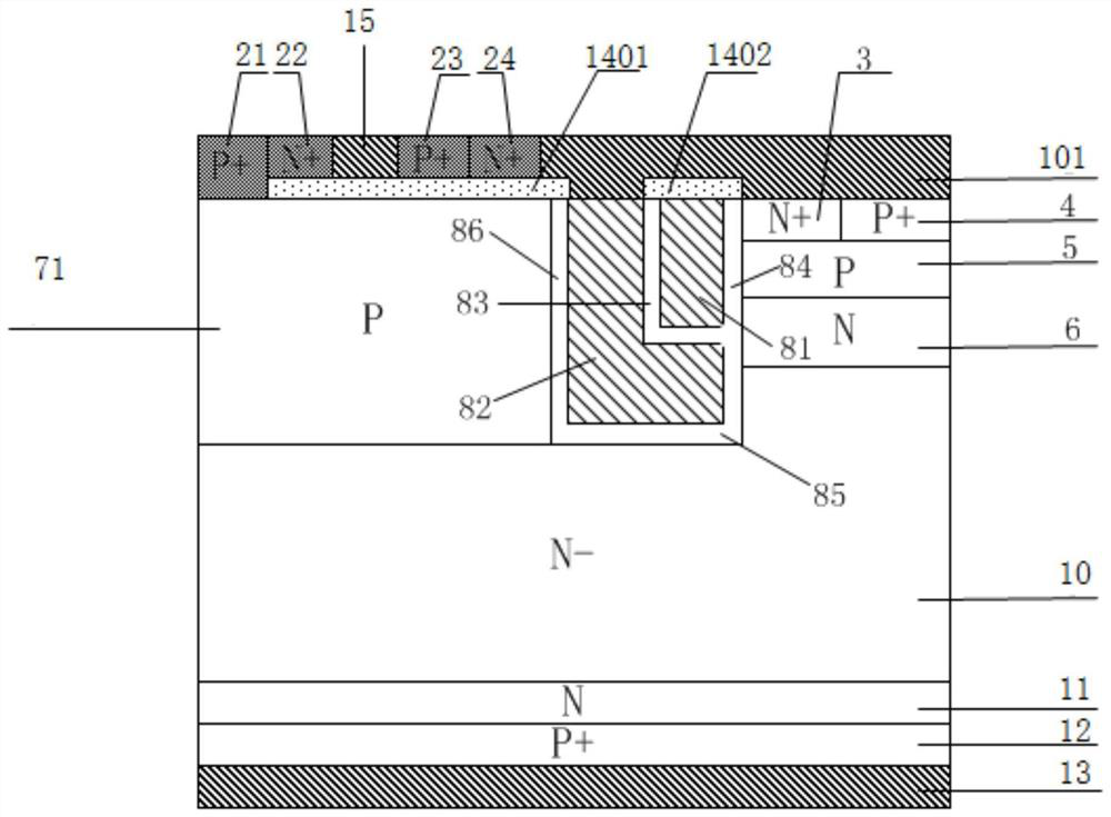 A trench gate charge storage type insulated gate bipolar transistor and its manufacturing method