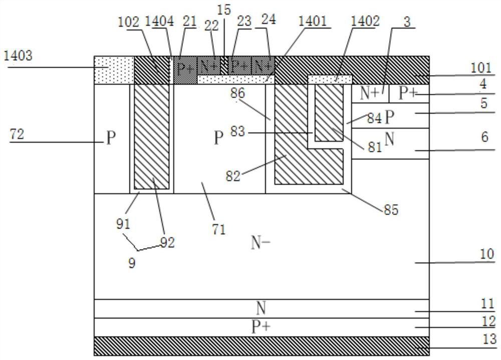 A trench gate charge storage type insulated gate bipolar transistor and its manufacturing method