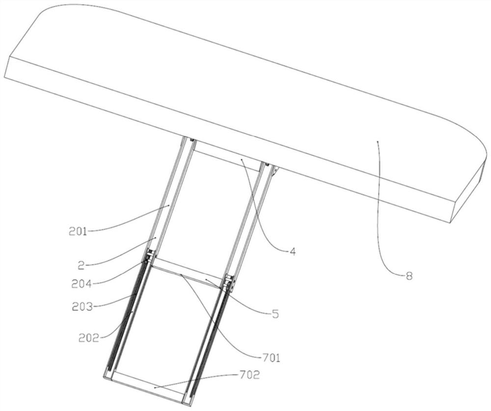 Commercial vehicle sleeping berth ladder stand