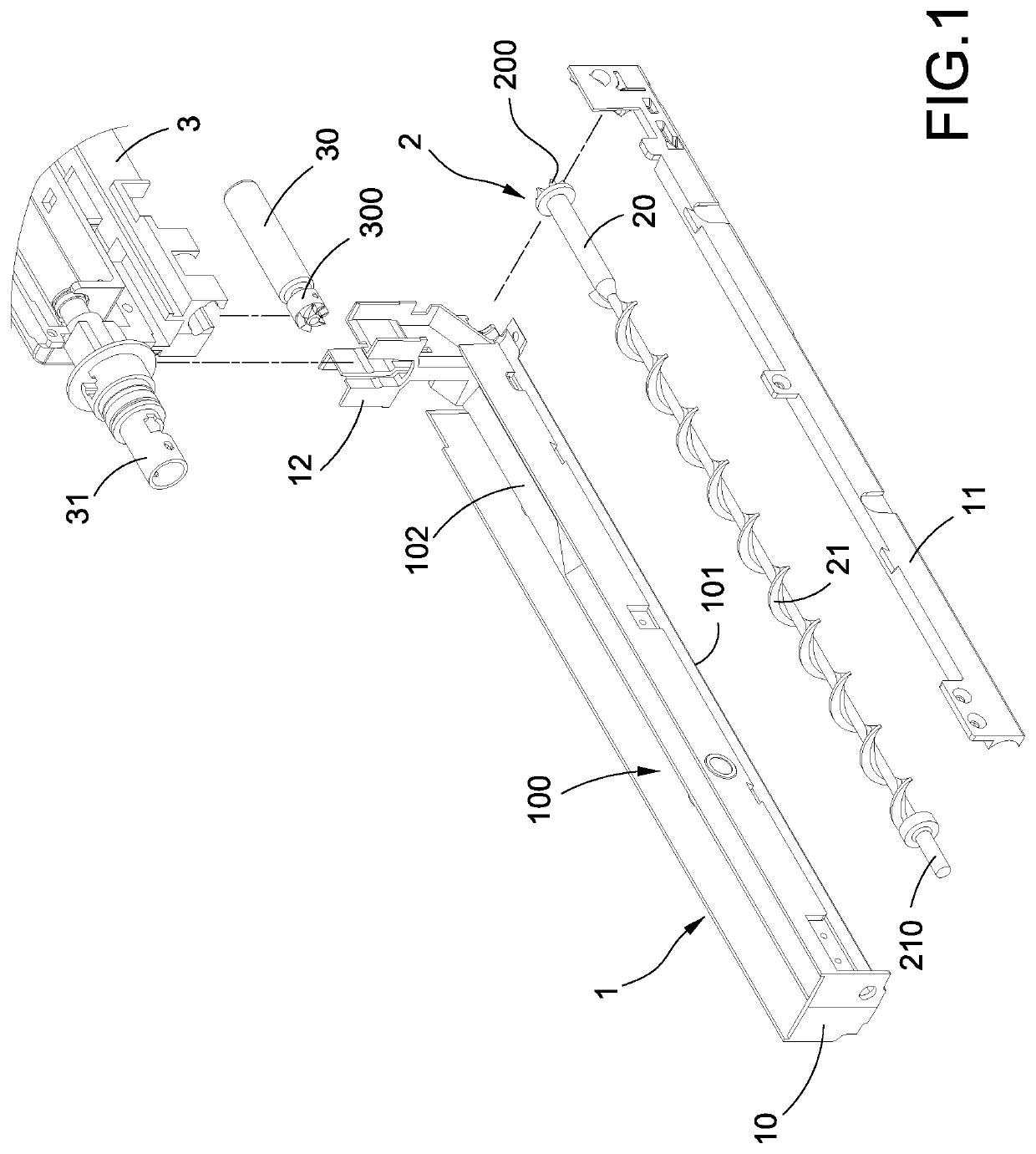 Worm-type barrel-shroud bullet feeding structure of toy gun and bullet feeding mechanism thereof