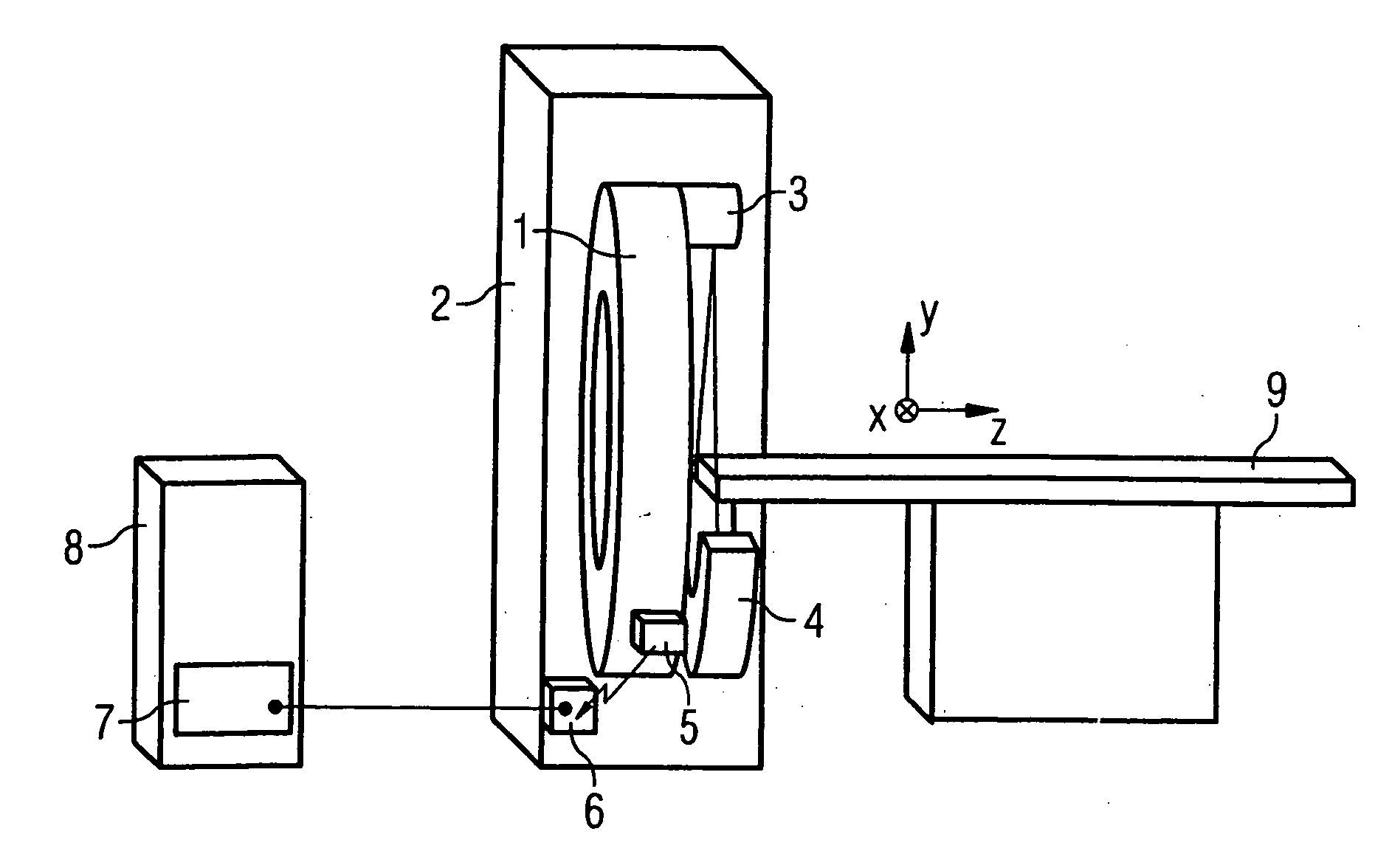 Device for non-contacting transmission of electrical signals between two relatively moving parts, with reduced perturbing radiation