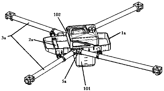 Pesticide-spraying unmanned aerial vehicle framework structure