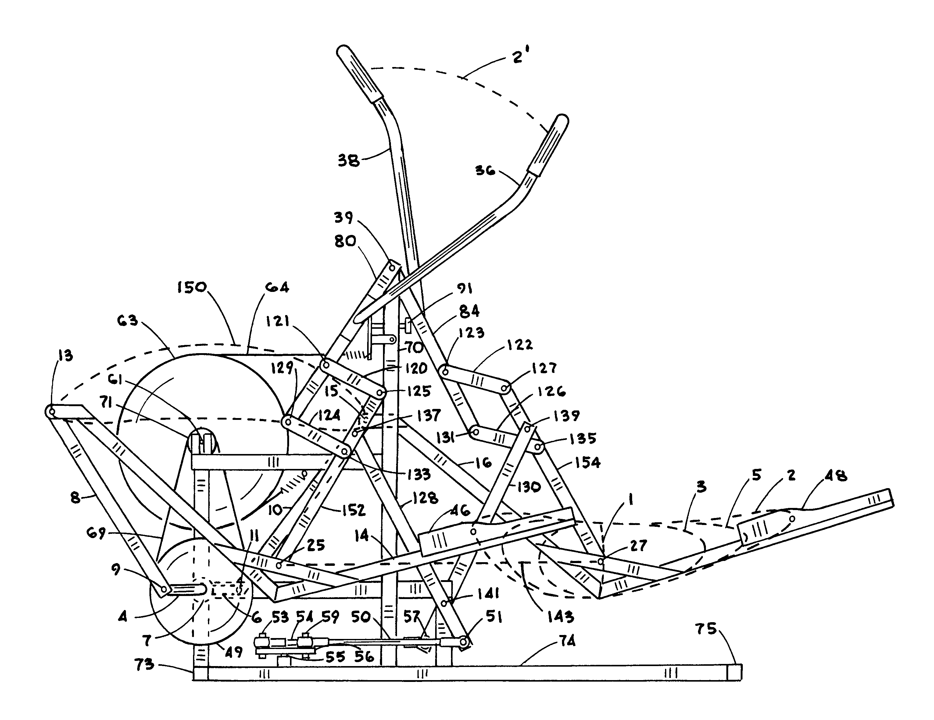 Stride maker elliptical exercise apparatus