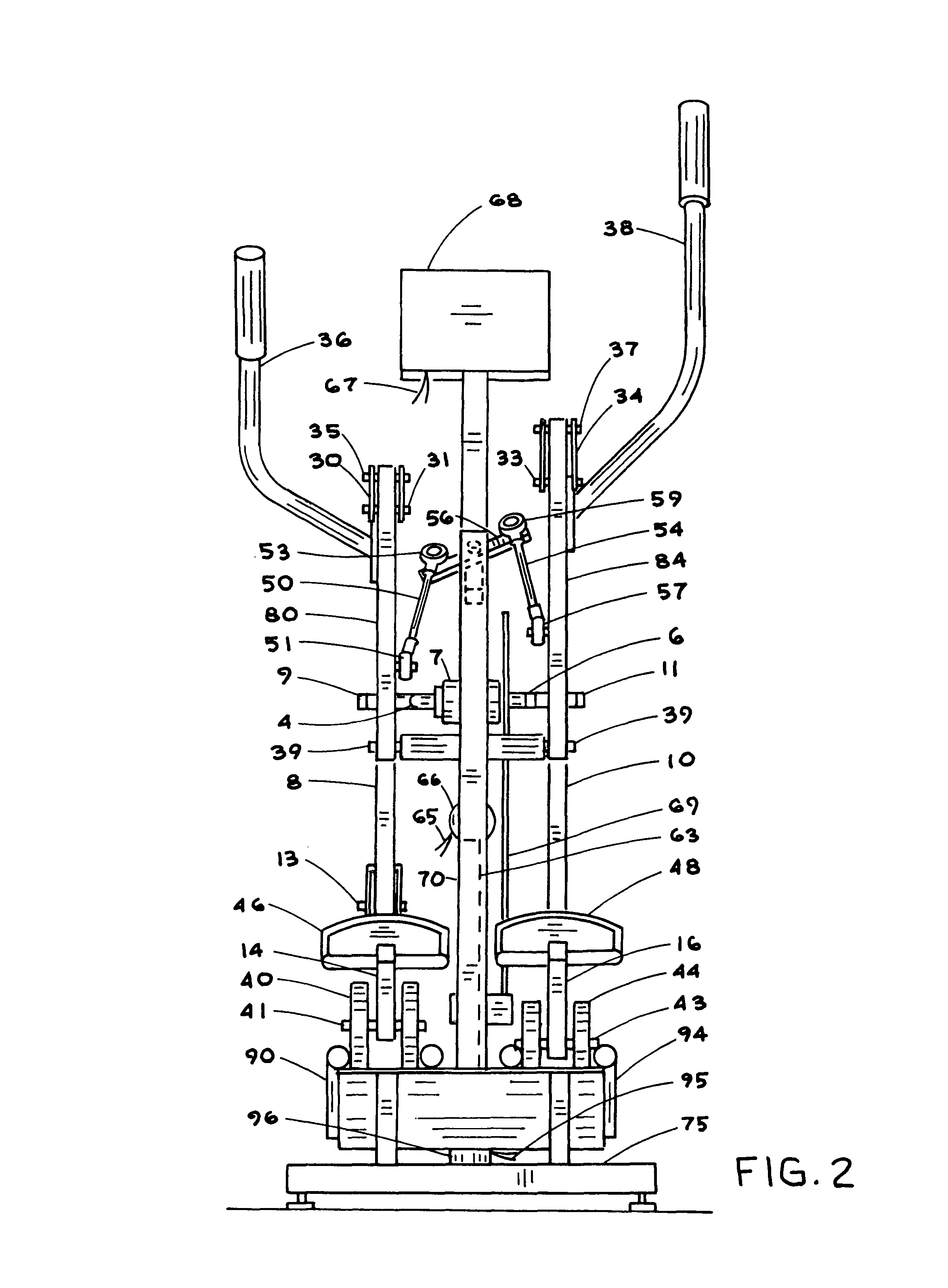 Stride maker elliptical exercise apparatus