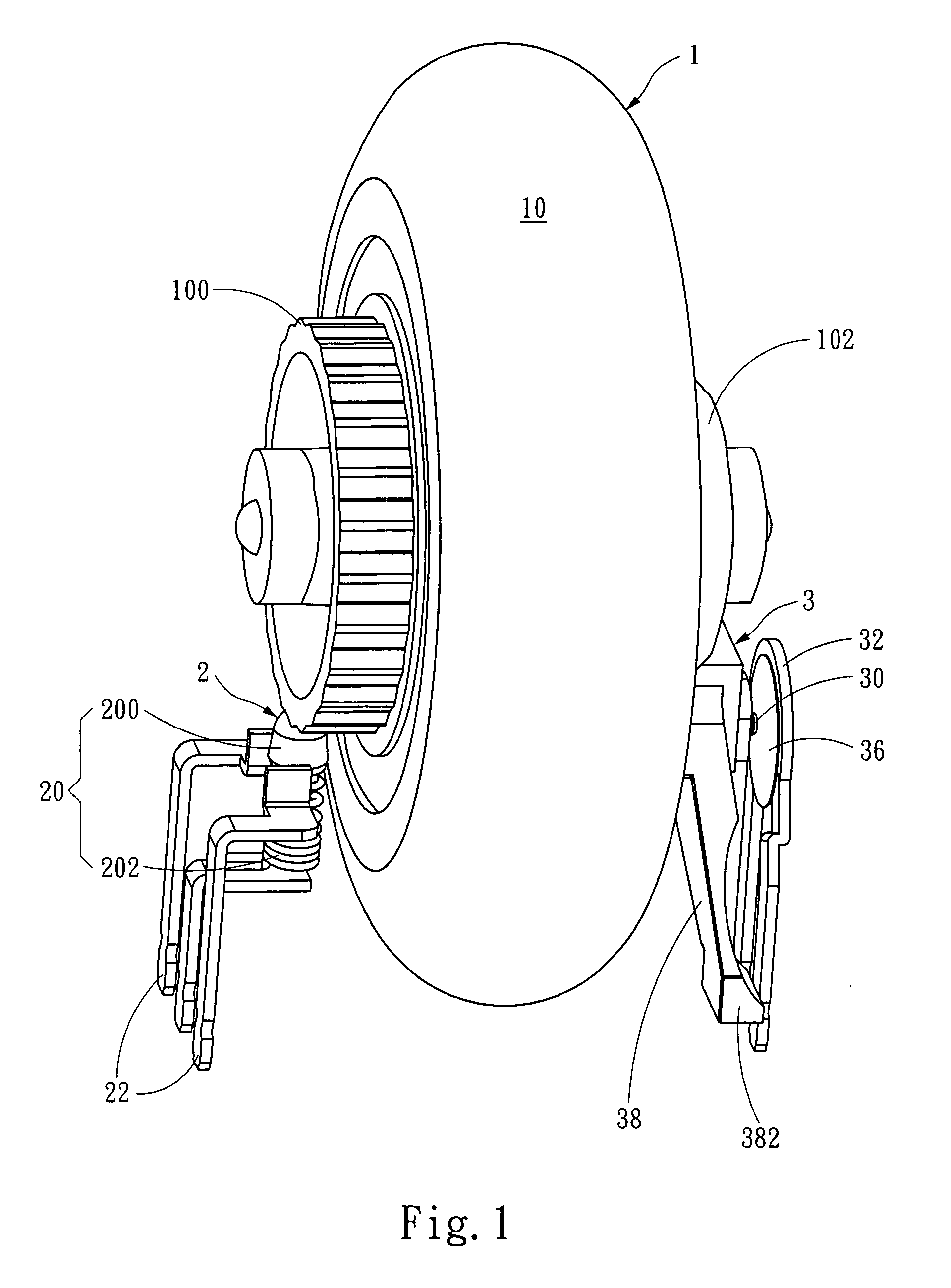 Integrated structure for directional wheel support and signal trigerring