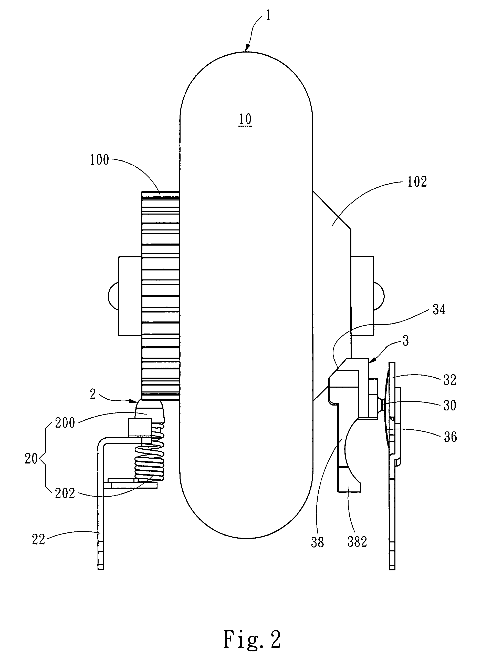 Integrated structure for directional wheel support and signal trigerring