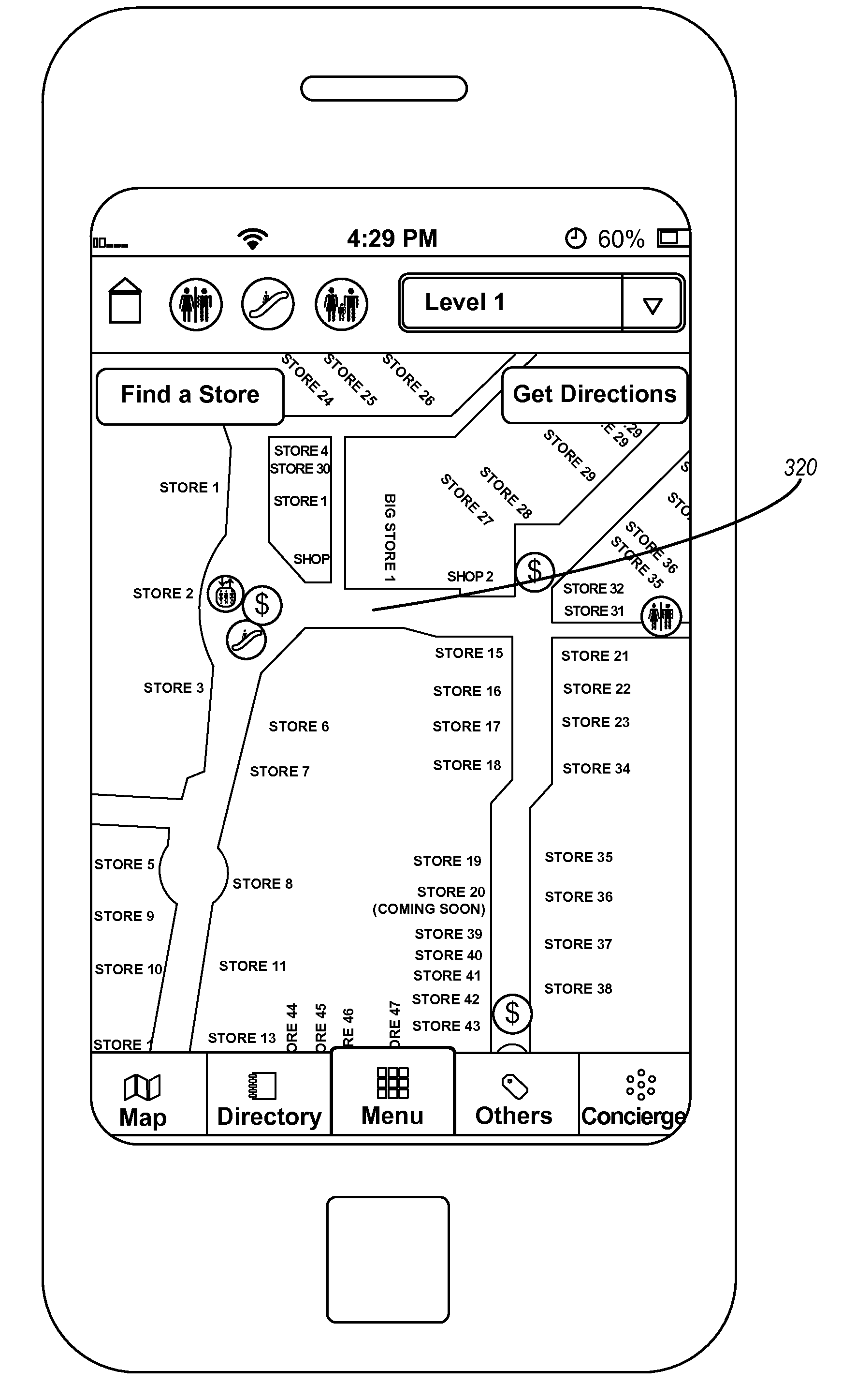 Method for seamless mobile user experience between outdoor and indoor maps