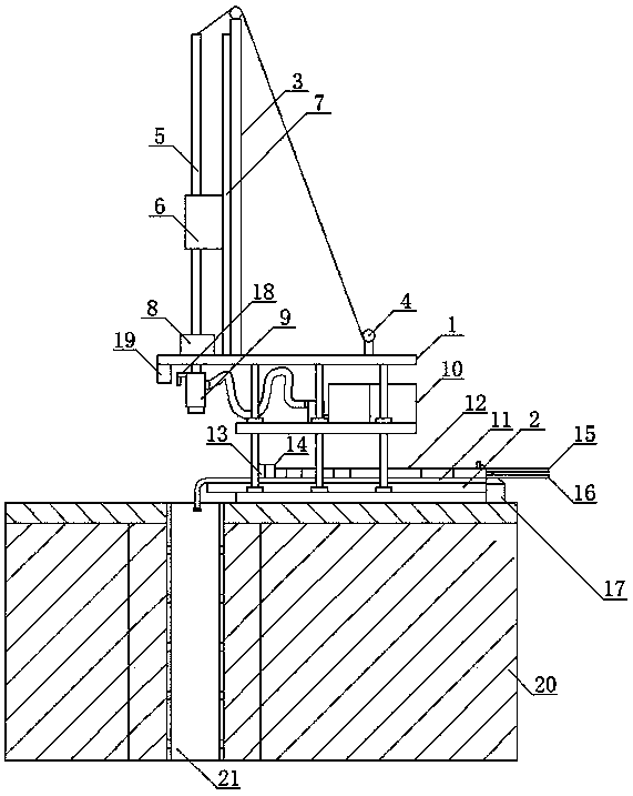 Chemical injection process for in-situ repairing of organic pollutants and device