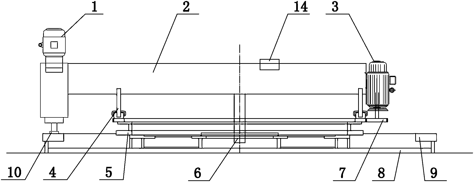 Device for processing large-size flange surface