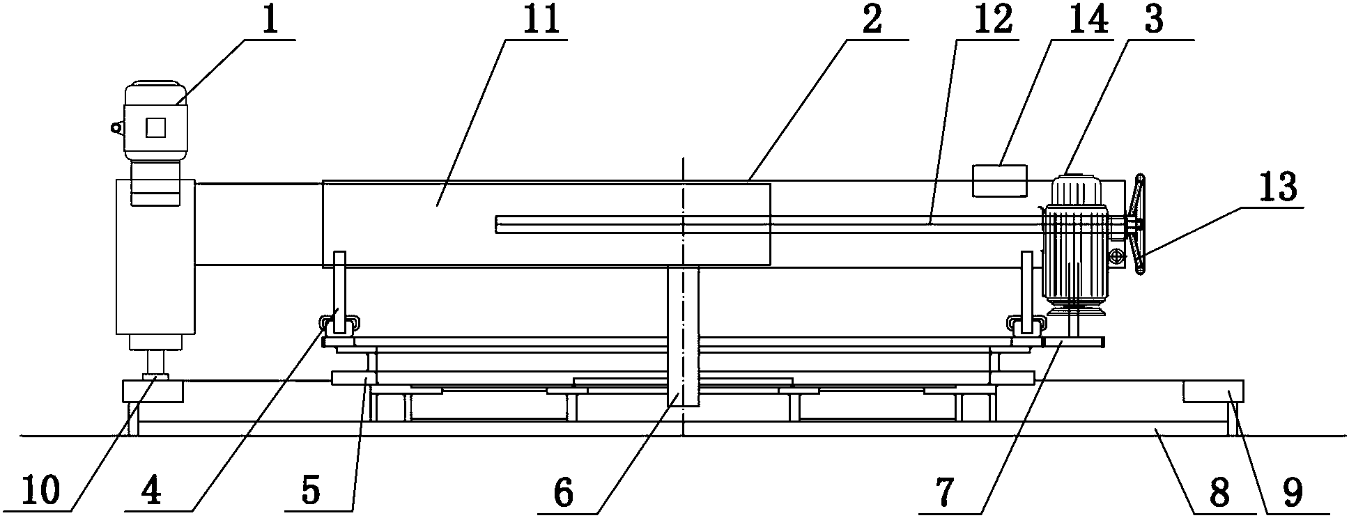 Device for processing large-size flange surface