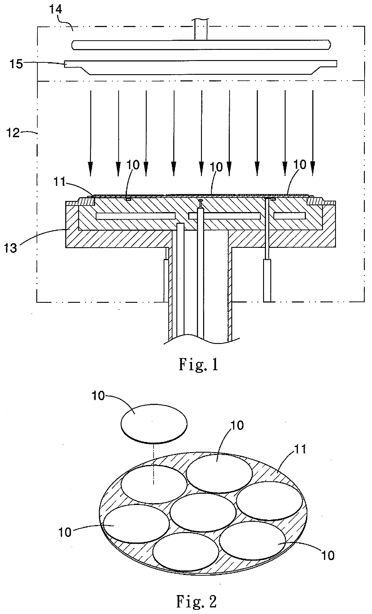 Masking structure for a wafer supporting plate