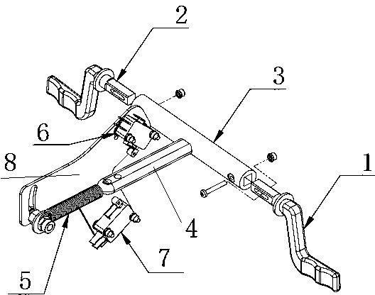 Forwards and backwards moving control handle device